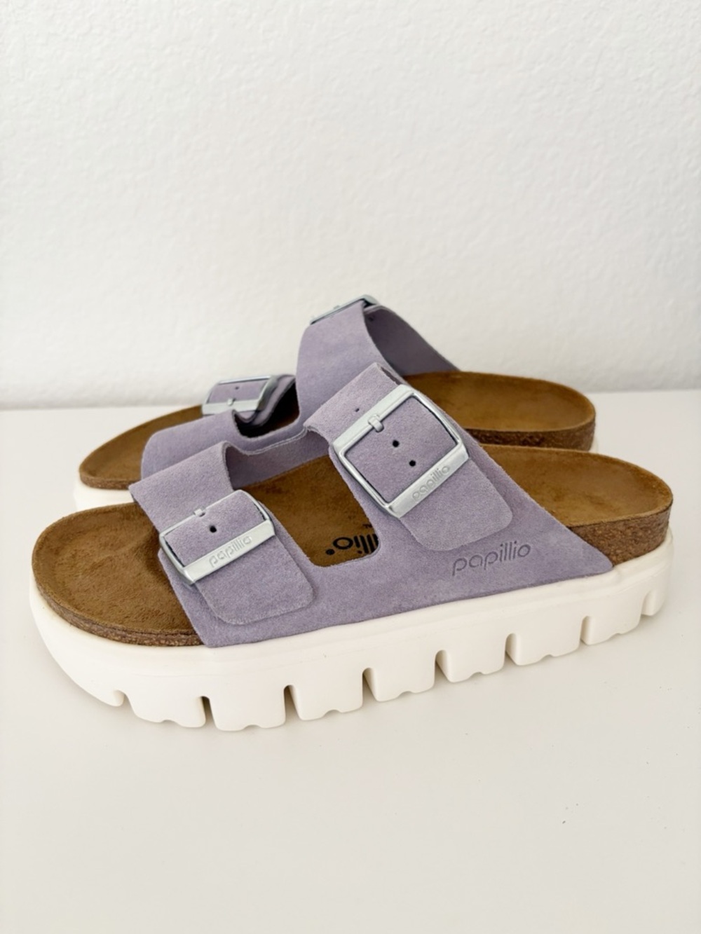 Birkenstock Papillio Arizona Chunky Purple Fog Sandal Women EU38 US 7/7.5 Narrow